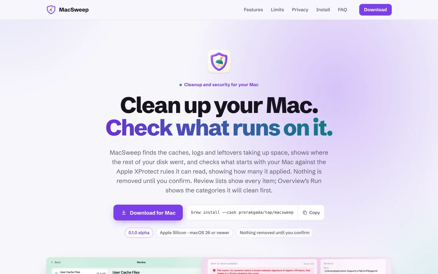 MacSweep website